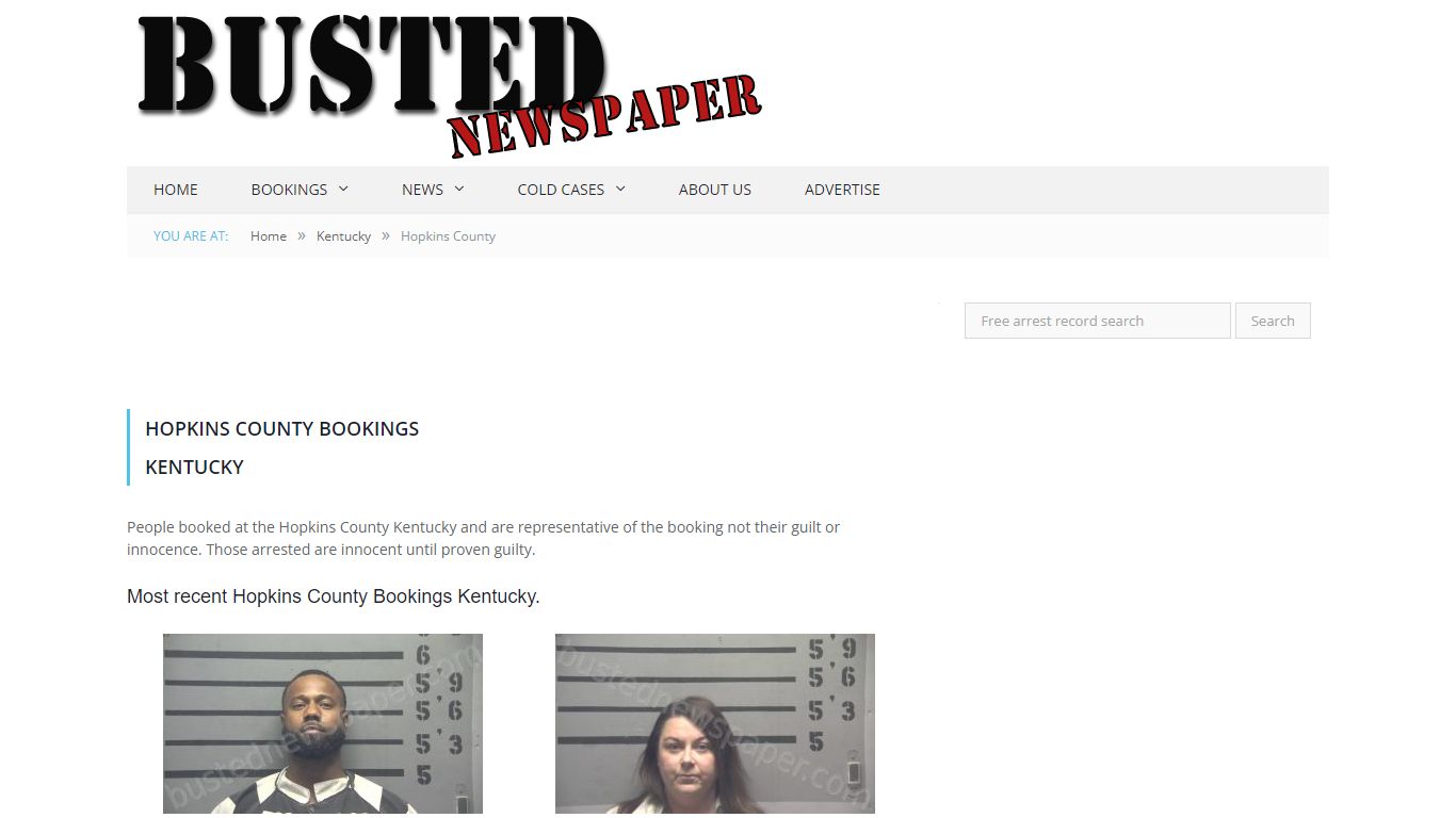 Hopkins County, KY Mugshots - BUSTEDNEWSPAPER.COM